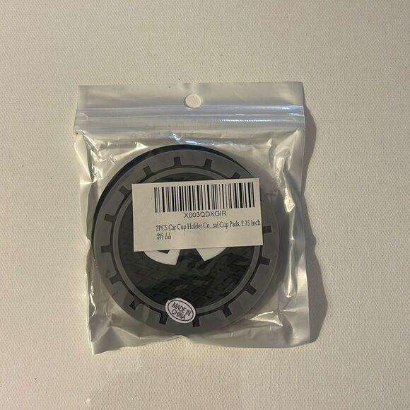 Infinity car cup Coasters in black and gray. Set of 2 NWT - Picture 7 of 7
